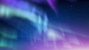 Aurora Mor Yeşil Mavi Samanyolu Döngüsü