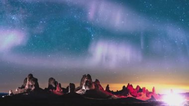 Aurora Güneş Fırtınası Samanyolu Galaksisi Güneydoğu Gök Hızı 50 mm Akvaryum Meteor Yağmuru Trona Zirveleri Mojave Çölü, Kaliforniya ABD