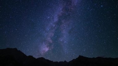 Delta Aquarids Meteor Duşu ve Samanyolu Galaksisi 24 mm Güneybatı Sky Tilt Dağı Whitney Tepeleri Mor Sierra Nevada ABD