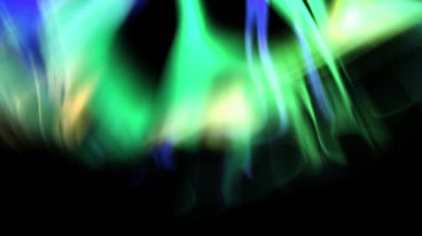 Aurora Canlı Güzellik Sarı Yeşil Animasyon