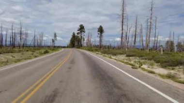 Bryce Kanyonu Sürücü Plaka Sahnesi Dr N 22 Front View Wildfire Utah Güneybatı Amerika 'ya hasar verdi