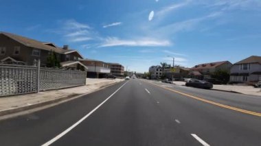 Los Angeles Crenshaw Bulvarı Northbound 02 Arka Görünümü 9. cadde Kaliforniya Ultra Geniş Plaka