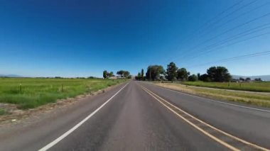 Oregon Klamath Şelalesi Otoyolu 39 Güney 03 Arka Görünüm Sürücü Plakası ABD Ultra Geniş Geniş