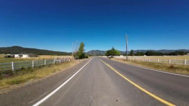 American Northwest Kırsal Yolu 03 Arka Manzara Oregon Jackson County Sürücü Plakası Oregon ABD Ultra Geniş Geniş