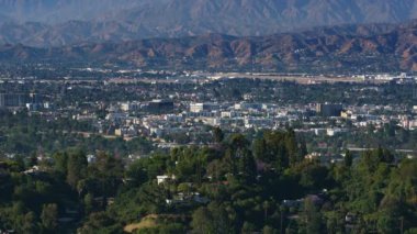 Los Angeles Burbank Telephoto, Studio City Time Lapse San Fernando Valley California ABD