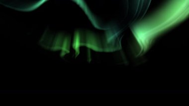 Aurora Borealis Döngüsü Parlayan Yeşil