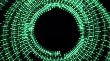 Çember Radikal Desenleri Yeşil Ses Tepkili Daha Fazla Canlandırma Döngüsü