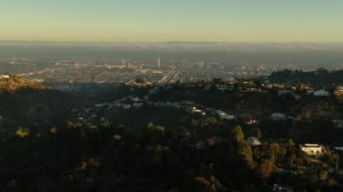 Los Angeles Günbatımı Hava Çekimi Laurel Canyon Back 'ten