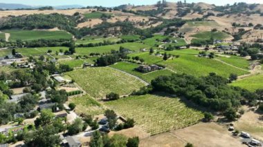 Napa Vadisi Şaraphanesi Kaliforniya Şarap Ülkesi 'nin Hava Çekimi