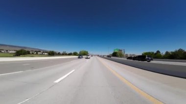 Güney Reno Otoyolu 580 ve 395 Güney 01 Arka Görüş Sürüş Plakası Nevada ABD Ultra Geniş Geniş