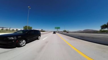 Güney Reno Otoyolu 580 ve 395 Güney 03 Arka Görüş Sürüş Plakası Nevada ABD Ultra Geniş Geniş