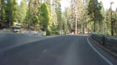 Sequoia Ulusal Parkı Generalleri Güney Otoyolu 07 Multicam Front View Sherman Ağacı sürücü plakası Sierra Nevada California Dağı ABD