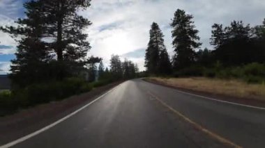 Volkanik Miras Manzarası Yukarı Klamath Gölü 'nden Klamath Şelalesi 01 Arka Görünümü 140 E Sürücü Plakası Oregon