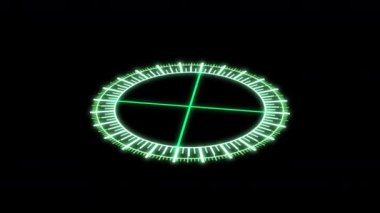 3B Harita Hedef Simgesi X60 Derece Yeşil Canlandırma Döngüsü