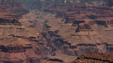 Güney Rim Telephoto 'dan Büyük Kanyon Parlak Melek Kanyonu Pan L Arizona ABD