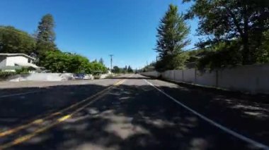 Oregon Dağı Foothill Kenti 01 Ön Manzara Shady Cove Sürücü Plakaları Kuzeybatı ABD Ultra Geniş Geniş