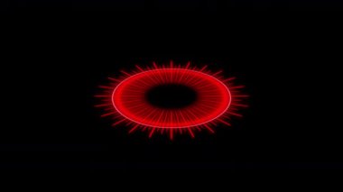 3D Daireler Radyal Desen X60 Derece S Kırmızı Canlandırma Döngüsü
