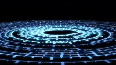 3D Yay Offset Kabile Mavi X80 Derece Büyük VJ Döngü Animasyonu 02