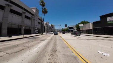 Beverly Hills La Cienega Bulvarı 05. Arka Manzara San Vicente Bulvarı 'nda Kaliforniya Ultra Geniş Plaka