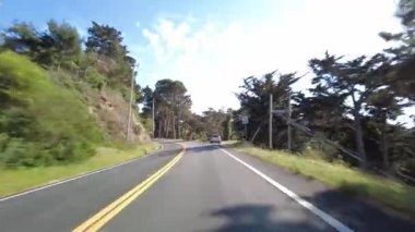 Big Sur Pasifik Sahil Otoyolu 1 Monterey 'den Bixby Köprüsü 05 Front View Çok Kameralı Kaliforniya plakalı ABD