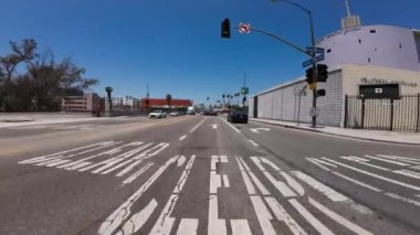 Hollywood Bulvarı, Westbound 02 Front View 101 Freeway sürücü plakası, Kaliforniya ABD Ultra Geniş