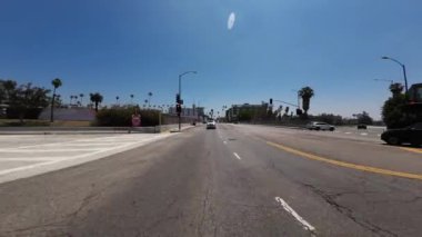 Hollywood Bulvarı, Westbound 03 Arka Manzara 101 Freeway Plaka Kaliforniya ABD Ultra Geniş