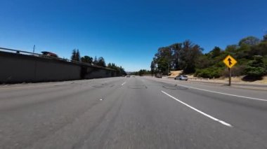 San Francisco 580 West Oakland 'dan Bay Bridge 03 Front View sürücü plakası Kaliforniya Ultra Wide