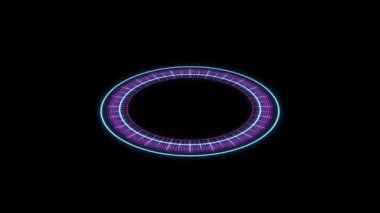 3D Çember Radial Kabile Kalıpları Ses Tepkimeli X60 Derece S Mor Canlandırma Döngüsü