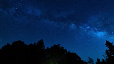 Samanyolu Galaksisi Yaz Gökyüzü 15mm Palomar Dağı üzerinde San Diego California Zaman Hızı Astrofotoğrafçılığı