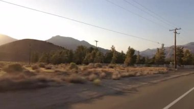 Isabella Gölü 5 Kuzey Kıyısı 05 Üç Çeyrek R Çok Kameralı Günbatımı Plaka Sierra Nevada California Dağı ABD