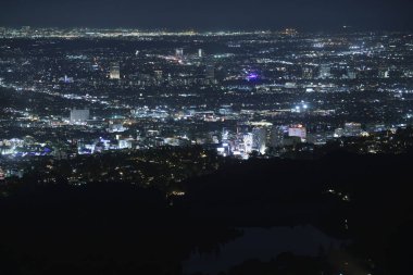 Hollywood 'dan Hollywood Night Cityscape California' ya