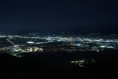 San Fernando Vadisi Gece Şebekesi Kaliforniya Panorama ABD