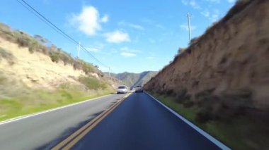 Big Sur Pasifik Sahil Otoyolu 1 Monterey 'den Bixby Köprüsü 08 Arka Görünüm Çok Kameralı Kaliforniya plakalı ABD