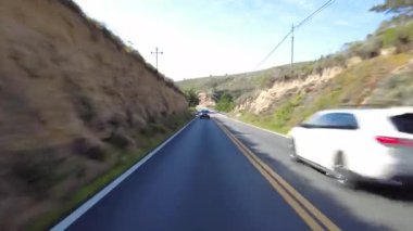 Big Sur Pasifik Sahil Otobanı 1 Monterey 'den Bixby Köprüsü 09 Arka Görünüm Çok Kameralı Kaliforniya plakalı ABD