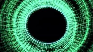 3D HUD Yayı Kırpılan Kırmızı X60 Derece VJ Döngü Canlandırması 02