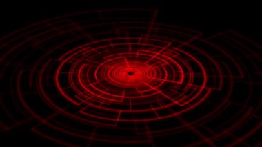 3D HUD Yayı Kırpılan Kırmızı X60 Derece VJ Döngü Canlandırması 02