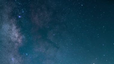 Delta Aquarids Meteor Yağmuru ve Samanyolu Galaksisi Güney Gökyüzü Sierra Nevada Kaliforniya Dağı ABD Zaman Sürati 02