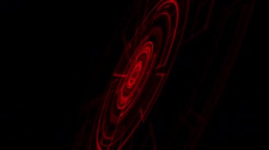 VJ Döngü Çemberi Radyal Geometrik Desenler Dalgalanma Döndürme Mor Animasyonu