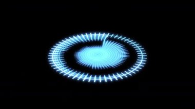 3D Daireler Geometrik Desenler Kalın X60 Derece Ses Tepkili S Mavi Canlandırma Döngüsü