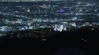 Hollywood Gecesi Şehir Zaman Hızı Hollywood Tabelasından Kaliforniya 'ya