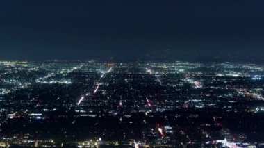 Hollywood Tilt Down California ABD 'den Los Angeles City Işık Ağı