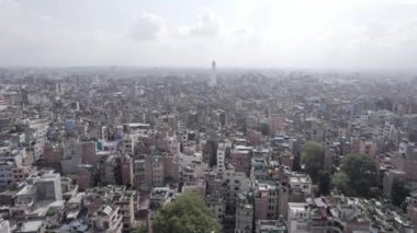 Nepal Katmandu Dharahara Kulesi Hava Görüntüsü İleri Seyir Defteri - Dünya Mirası Bölgesi