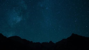Delta Aquarids Meteor Duşu ve Samanyolu Galaksisi 50 mm Güneybatı Batı Gökyüzü Whitney Tepeleri Mavi Sierra Nevada ABD