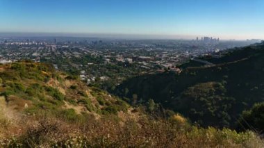 Orta Los Angeles 'tan Batı Yakası Panorama' ya Hollywood Hills Kaliforniya üzerinden zaman aşımı