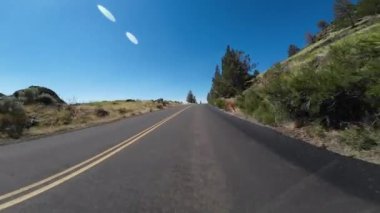 Lav Yatakları NM Devil 's Homestead 02 Ön Manzara Volkanik Miras Plakaları Byway California