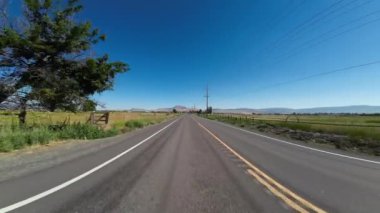 Oregon Klamath Şelalesi Otoyolu 39 Güney 05 Arka Görünüm Sürücü Plakası ABD Ultra Geniş Geniş