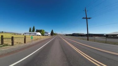 Oregon Klamath Şelalesi Otoyolu 39 Güney 06 Arka Görünüm Sürücü Plakası ABD Ultra Geniş Geniş