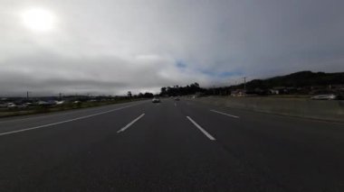 San Francisco Körfez Bölgesi Sausalito Otoyolu 101 Kuzey 04 Arka Görüş Marin County California Sürücü Plakaları