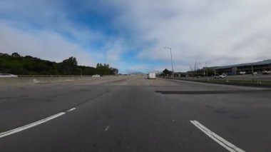 San Francisco Körfez Bölgesi Sausalito Otoyolu 101 Kuzey 05 Marin İlçesi Kaliforniya Ön Manzara Sürücü Plakaları