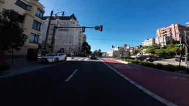 San Francisco Van Ness Caddesi Arka Manzara 03 Greenwich St sürücü plakası Kaliforniya